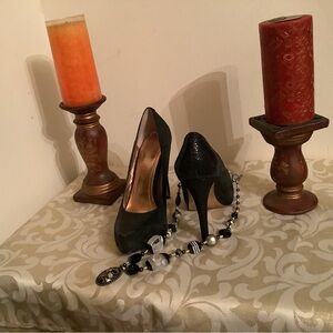 BCBGeneration Black Textured Heels